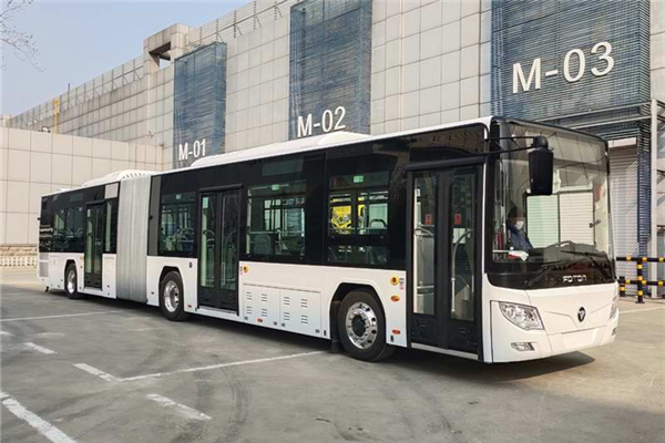 福田歐輝BJ6160SHEVCA-3插電式鉸接公交車（天然氣/電混動國六28-33座）